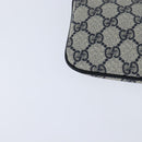 GUCCI GG Supreme Sherry Line Shoulder Bag PVC Navy Gold 904 02 047 Auth bs30434-15