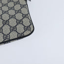 GUCCI GG Supreme Sherry Line Shoulder Bag PVC Navy Gold 904 02 047 Auth bs30434-16