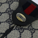 GUCCI GG Supreme Sherry Line Shoulder Bag PVC Navy Gold 904 02 047 Auth bs30434-17