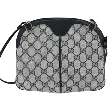 GUCCI GG Supreme Sherry Line Shoulder Bag PVC Navy Gold 904 02 047 Auth bs30434 - 0