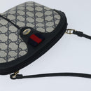 GUCCI GG Supreme Sherry Line Shoulder Bag PVC Navy Gold 904 02 047 Auth bs30434-6