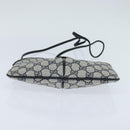 GUCCI GG Supreme Sherry Line Shoulder Bag PVC Navy Gold 904 02 047 Auth bs30434-5