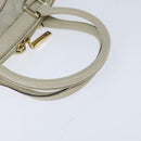 GUCCI GG Canvas Guccissima Hand Bag Leather White Gold 145785 Auth bs30436-7