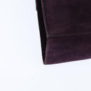 Salvatore Ferragamo Vala Hand Bag Suede 2way Purple Gold Auth bs30438-17