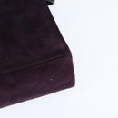 Salvatore Ferragamo Vala Hand Bag Suede 2way Purple Gold Auth bs30438-18