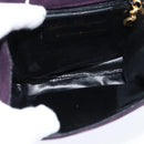 Salvatore Ferragamo Vala Hand Bag Suede 2way Purple Gold Auth bs30438-11