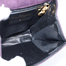 Salvatore Ferragamo Vala Hand Bag Suede 2way Purple Gold Auth bs30438-19