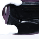 Salvatore Ferragamo Vala Hand Bag Suede 2way Purple Gold Auth bs30438-20