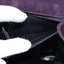 Salvatore Ferragamo Vala Hand Bag Suede 2way Purple Gold Auth bs30438-21