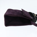 Salvatore Ferragamo Vala Hand Bag Suede 2way Purple Gold Auth bs30438-4