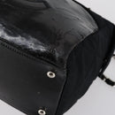 CHANEL COCO Mark Chain Bag Nylon Patent leather Black Silver CC Auth bs30439-9