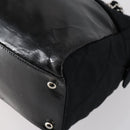 CHANEL COCO Mark Chain Bag Nylon Patent leather Black Silver CC Auth bs30439-15
