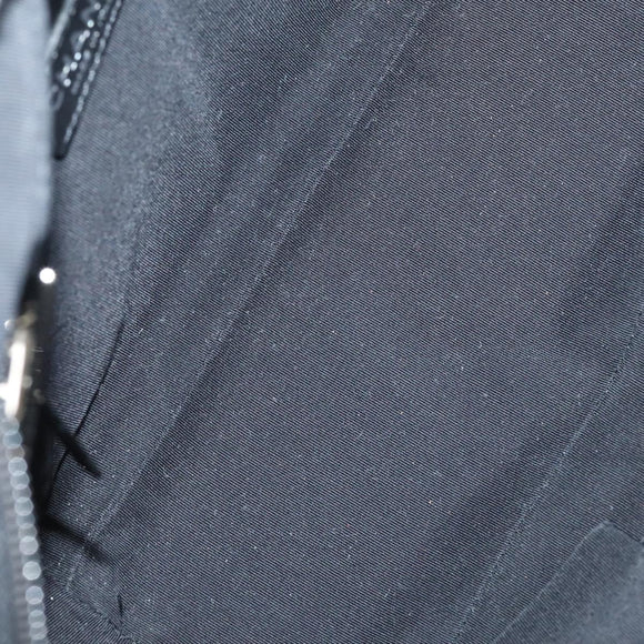 CHANEL COCO Mark Chain Bag Nylon Patent leather Black Silver CC Auth bs30439