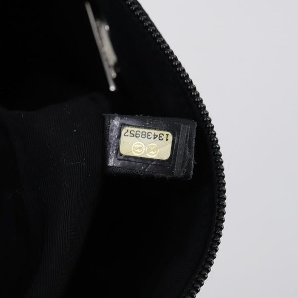 CHANEL COCO Mark Chain Bag Nylon Patent leather Black Silver CC Auth bs30439