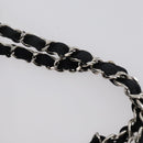 CHANEL COCO Mark Chain Bag Nylon Patent leather Black Silver CC Auth bs30439-8