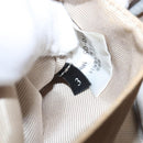 BURBERRY Nova Check Blue Label Shoulder Bag Canvas Beige Silver Auth bs30440-12