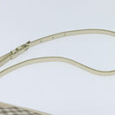 BURBERRY Nova Check Blue Label Shoulder Bag Canvas Beige Silver Auth bs30440-8