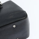 BURBERRY Hand Bag Leather Black Silver Auth bs30441-16