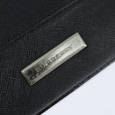 BURBERRY Hand Bag Leather Black Silver Auth bs30441-17
