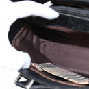 BURBERRY Hand Bag Leather Black Silver Auth bs30441-19