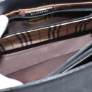 BURBERRY Hand Bag Leather Black Silver Auth bs30441-21