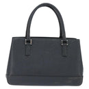 BURBERRY Hand Bag Leather Black Silver Auth bs30441-2