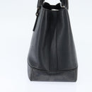 BURBERRY Hand Bag Leather Black Silver Auth bs30441-4