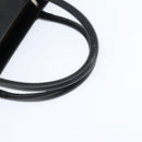 BURBERRY Hand Bag Leather Black Silver Auth bs30441-7