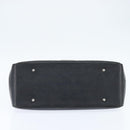 BURBERRY Hand Bag Leather Black Silver Auth bs30441-5