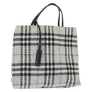 BURBERRY Nova Check Hand Bag tweed Gray Auth bs30442-1