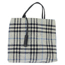 BURBERRY Nova Check Hand Bag tweed Gray Auth bs30442-13
