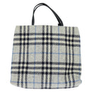 BURBERRY Nova Check Hand Bag tweed Gray Auth bs30442-2