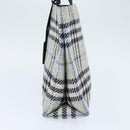 BURBERRY Nova Check Hand Bag tweed Gray Auth bs30442-4