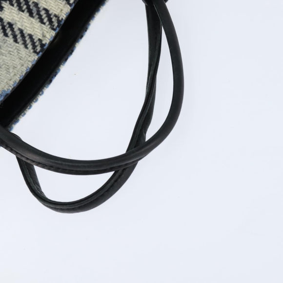 BURBERRY Nova Check Hand Bag tweed Gray Auth bs30442