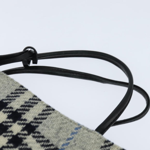 BURBERRY Nova Check Hand Bag tweed Gray Auth bs30442