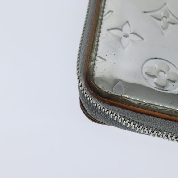 LOUIS VUITTON Mirror Zippy Wallet Vertical Wallet Silver M80808 LV Auth bs30443