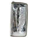 LOUIS VUITTON Mirror Zippy Wallet Vertical Wallet Silver M80808 LV Auth bs30443-13