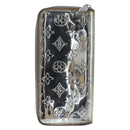 LOUIS VUITTON Mirror Zippy Wallet Vertical Wallet Silver M80808 LV Auth bs30443-2