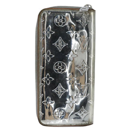 LOUIS VUITTON Mirror Zippy Wallet Vertical Wallet Silver M80808 LV Auth bs30443 - 0