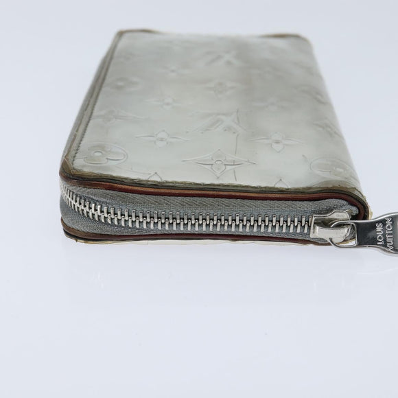 LOUIS VUITTON Mirror Zippy Wallet Vertical Wallet Silver M80808 LV Auth bs30443