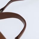 Burberrys Nova Check Hand Bag Leather 2way Brown Gold Auth bs30444-8