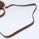 Burberrys Nova Check Hand Bag Leather 2way Brown Gold Auth bs30444-9