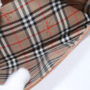 Burberrys Nova Check Shoulder Bag Leather Brown Gold Auth bs30445-20