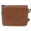 Burberrys Nova Check Shoulder Bag Leather Brown Gold Auth bs30445-2
