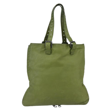 BOTTEGA NVENETA INTRECCIATO Shoulder Bag Leather Green Auth bs30446