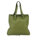 BOTTEGA NVENETA INTRECCIATO Shoulder Bag Leather Green Auth bs30446-2