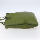 BOTTEGA NVENETA INTRECCIATO Shoulder Bag Leather Green Auth bs30446-3