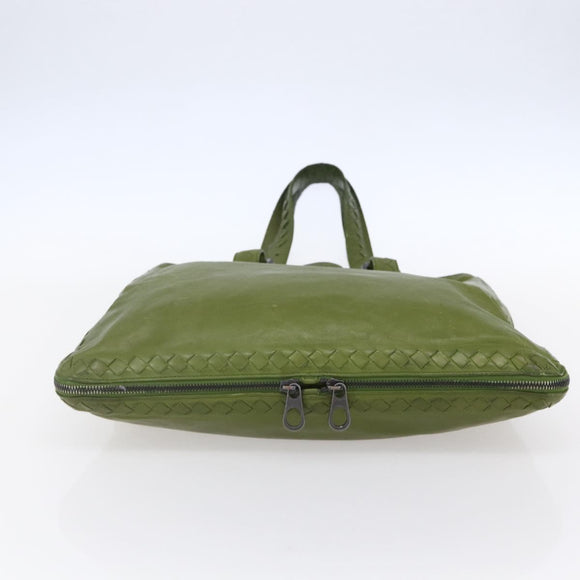 BOTTEGA NVENETA INTRECCIATO Shoulder Bag Leather Green Auth bs30446