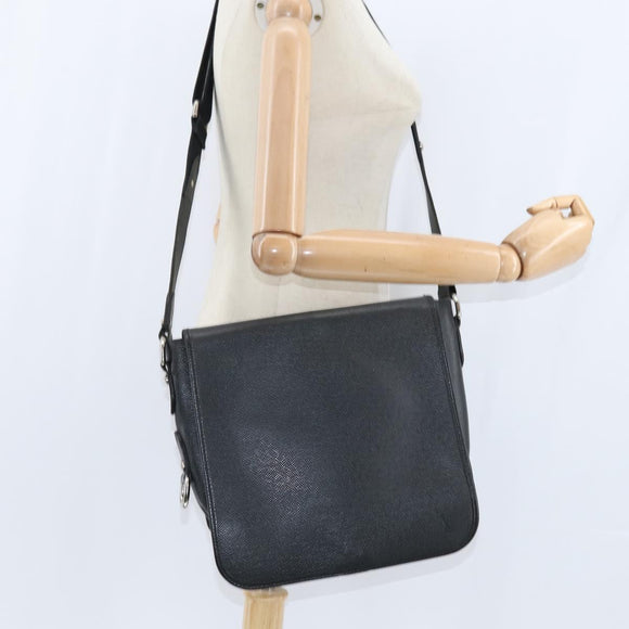 LOUIS VUITTON Taiga Andrei Shoulder Bag Ardoise M32482 LV Auth bs30447