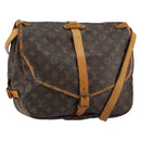 LOUIS VUITTON Monogram Saumur 35 Shoulder Bag M42254 LV Auth bs30448-1